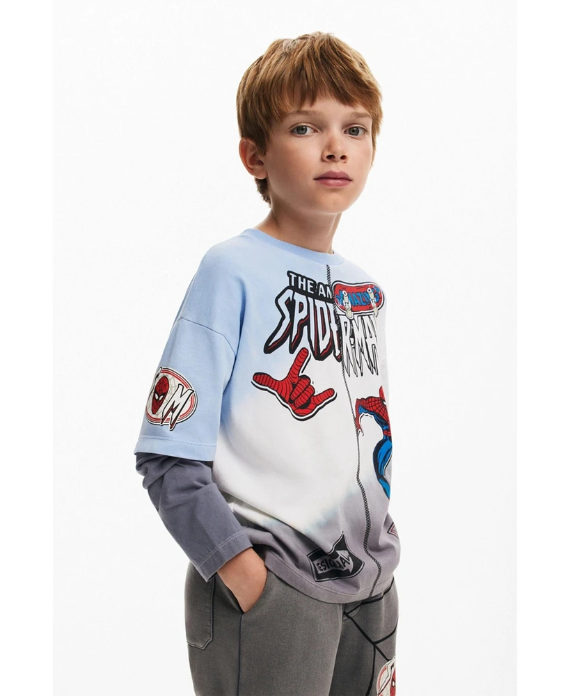 Desigual Boys Boys's Combined Spiderman T-shirt