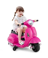 Kids Ride on Motorcycle Licensed Vespa with Led Headlight and Horn