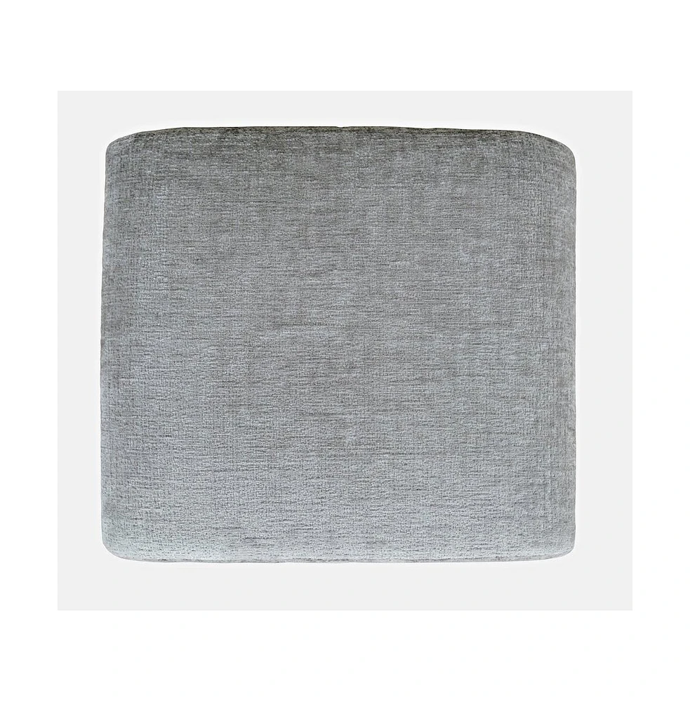 Luxury Curved Upholstered Waterfall Jacquard Petite Ottoman Bench