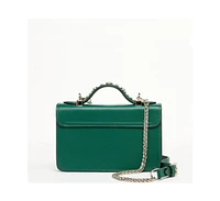 Susu Small Leather Crossbody Bag Emerald Green Green Purse Forest Green Women's Handbag