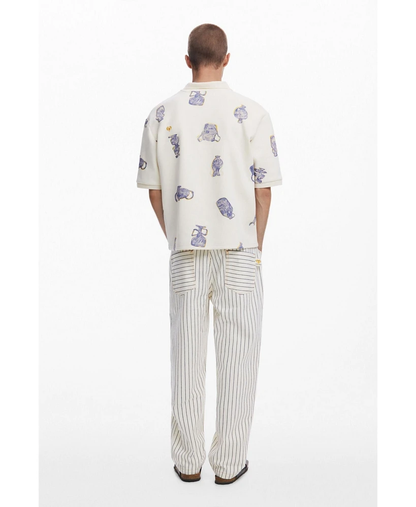 Desigual Men's Vertical striped pants