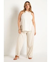 Eloquii Women's Scooped Hem Tank Top