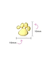 Bling Jewelry Bff Animal Lover Pet Dog Cat Paw Print Stud Earrings Gold Plated Sterling Silver