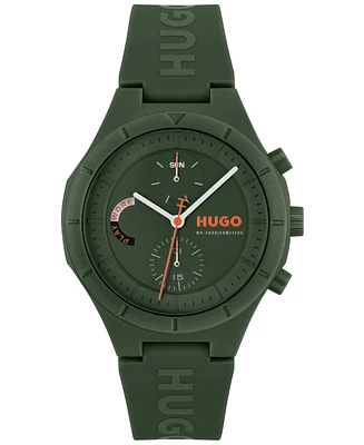 Hugo Boss Men's Lit Multi Quartz Multifunction Silicone Watch