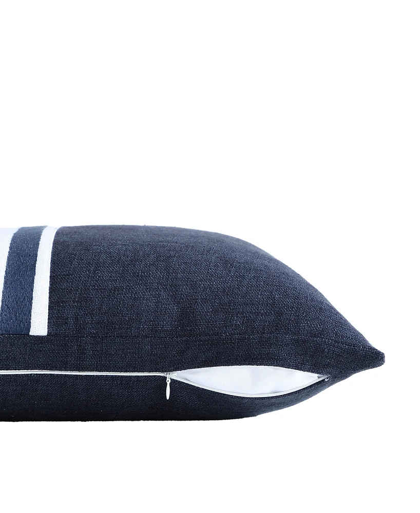 Nautica Sailor Harbor Embroidered Square Pillow, 20" X 20"