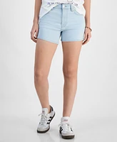 Celebrity Pink Juniors' 4" High-Rise Curvy Denim Shorts
