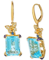 Le Vian Multi-Gemstone (16-3/4 ct. t.w.) & Vanilla Diamonds (1/10 ct. t.w.) Drop Earrings in 14k Gold
