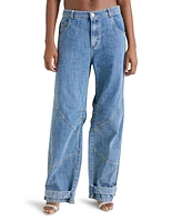 Steve Madden Women's Tre Denim High-Rise Wide-Leg Jeans
