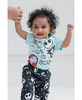Nightmare Before Christmas Baby Boys Disney Fleece Pullover Hoodie Bodysuit and Pants 3 Piece Outfit Set