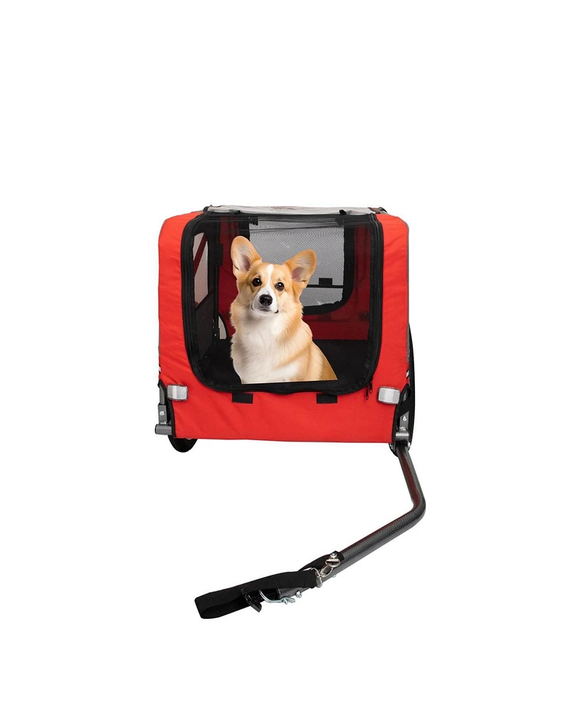 Outdoor Heavy Duty Foldable Utility Pet Stroller Dog Carriers Bicycle Trailer
