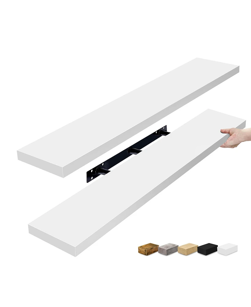Sorbus Pack 47 x 9.25 Inch Wall Mounted Floating Shelves