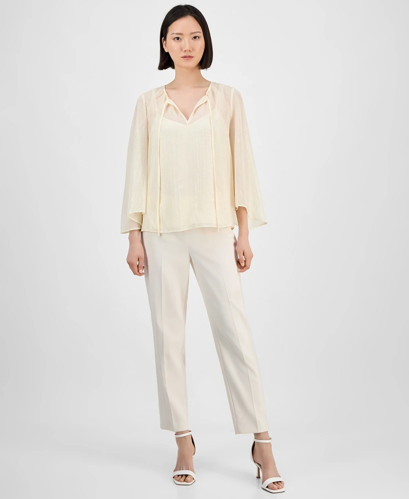 Anne Klein Women's Tie-Neck Blouse