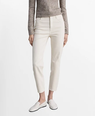 Mango Women's Newmom Comfort High-Rise Jeans