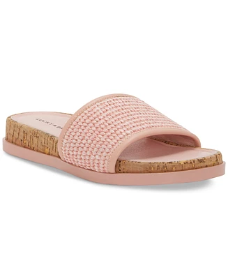 Lucky Brand Women's Dylina Cork Platform Slide Sandals