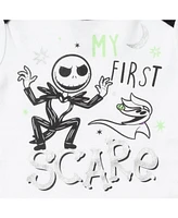 Nightmare Before Christmas Baby Boys Disney Fleece Pullover Hoodie Bodysuit and Pants 3 Piece Outfit Set