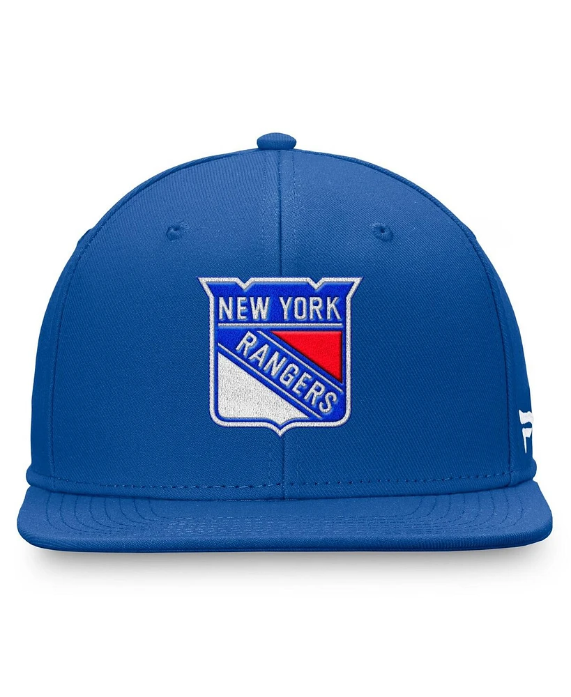 Fanatics Men's Royal New York Rangers Core Primary Logo Fitted Hat