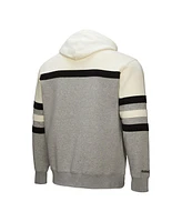 Mitchell & Ness Men's Heather Gray Kansas City Chiefs Head Coach Vintage Logo Pullover Hoodie