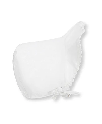 Hope & Henry Baby Brimmed Linen Bonnet