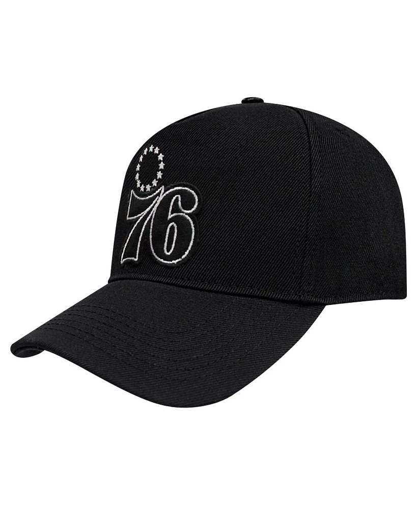 Pro Standard Men's Black Philadelphia 76ers Paint the City Pinch Front Snapback Hat