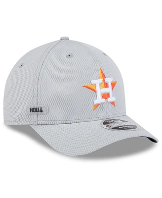 New Era Men's Gray Houston Astros 2025 Mlb Clubhouse 9FORTY M-Crown Adjustable Hat