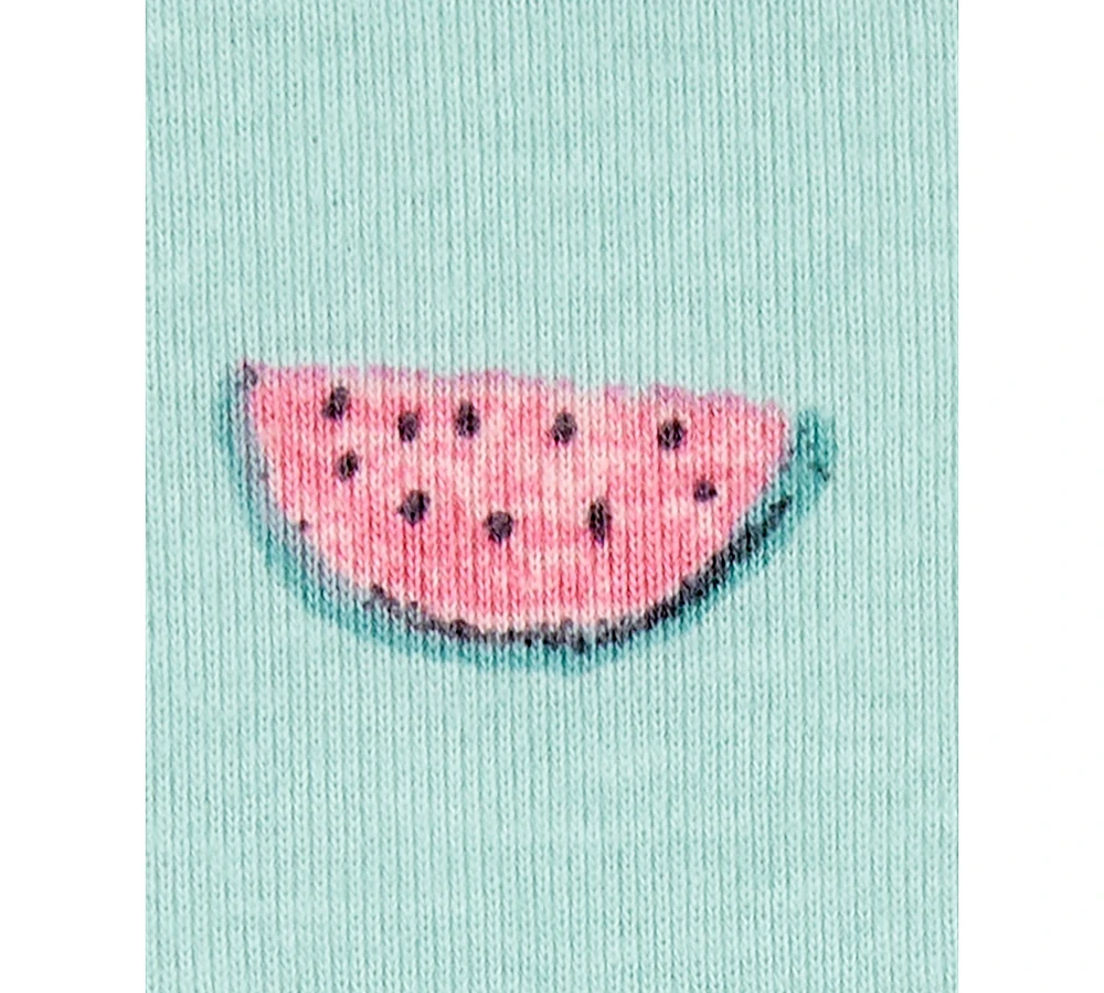 Carter's Toddler Girls Watermelon-Print 100% Snug-Fit Cotton Pajamas, 4 Piece Set