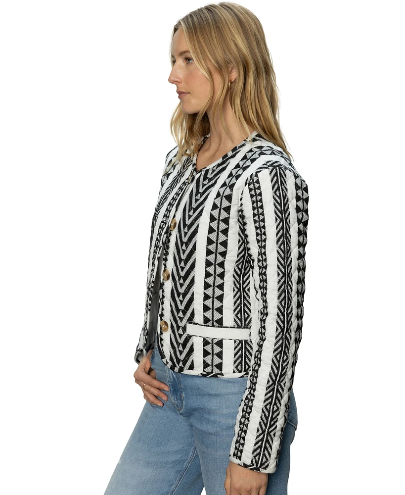 Sanctuary Women's Crafted Coco Quilted Button-Front Jacket