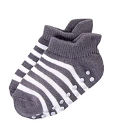 Touched by Nature Baby Girls 12Pk Organic Non Skid Socks