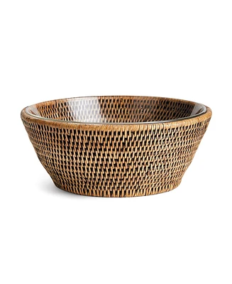 Burma Rattan Serving Bowl 10.75" Brown