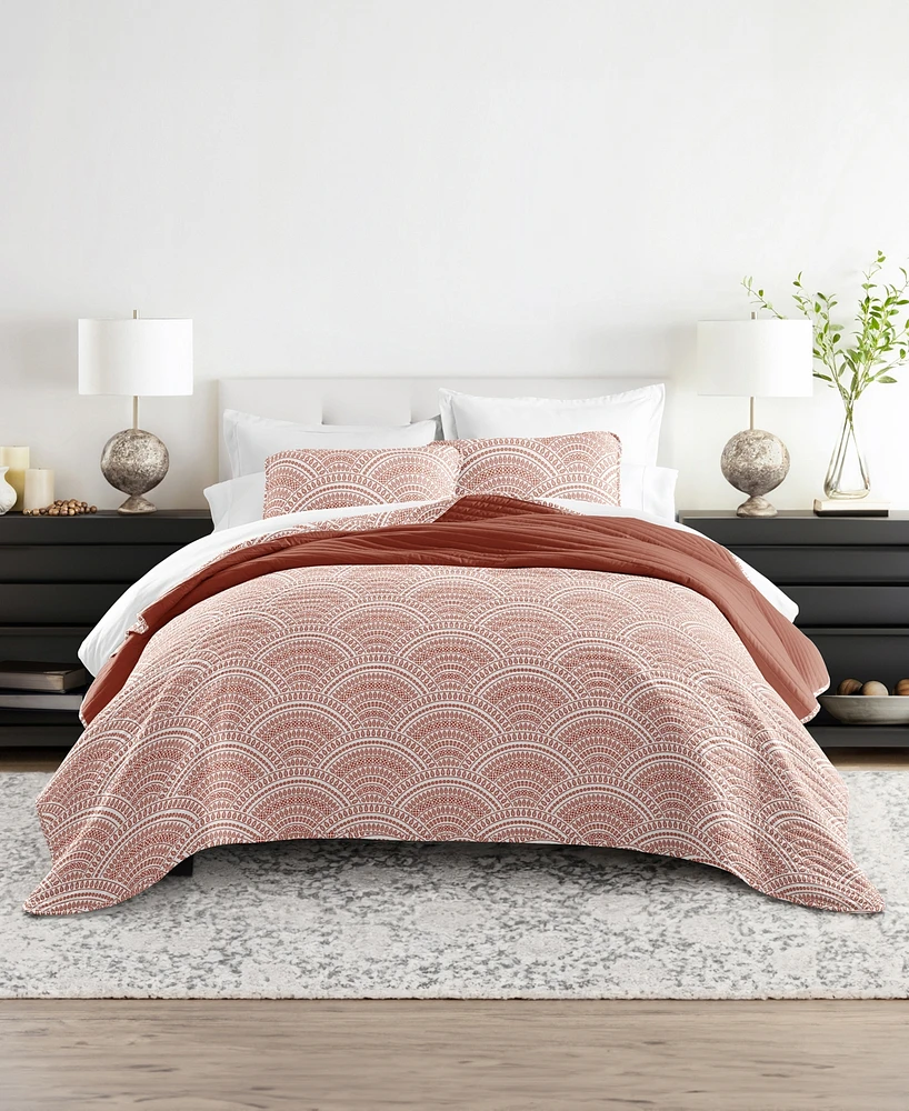 ienjoy Home Scallop Reversible 2-Pc. Lightweight Quilt Set, Twin/Twin Xl