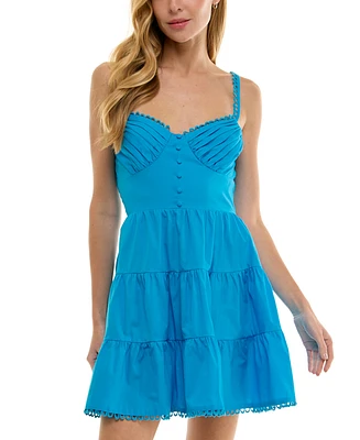City Studios Juniors' Poplin Mini Dress