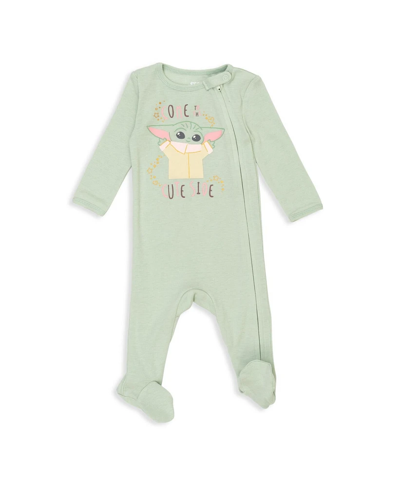 Star Wars Baby Girls 2 Pack Zip Up Sleep N' Play Coveralls