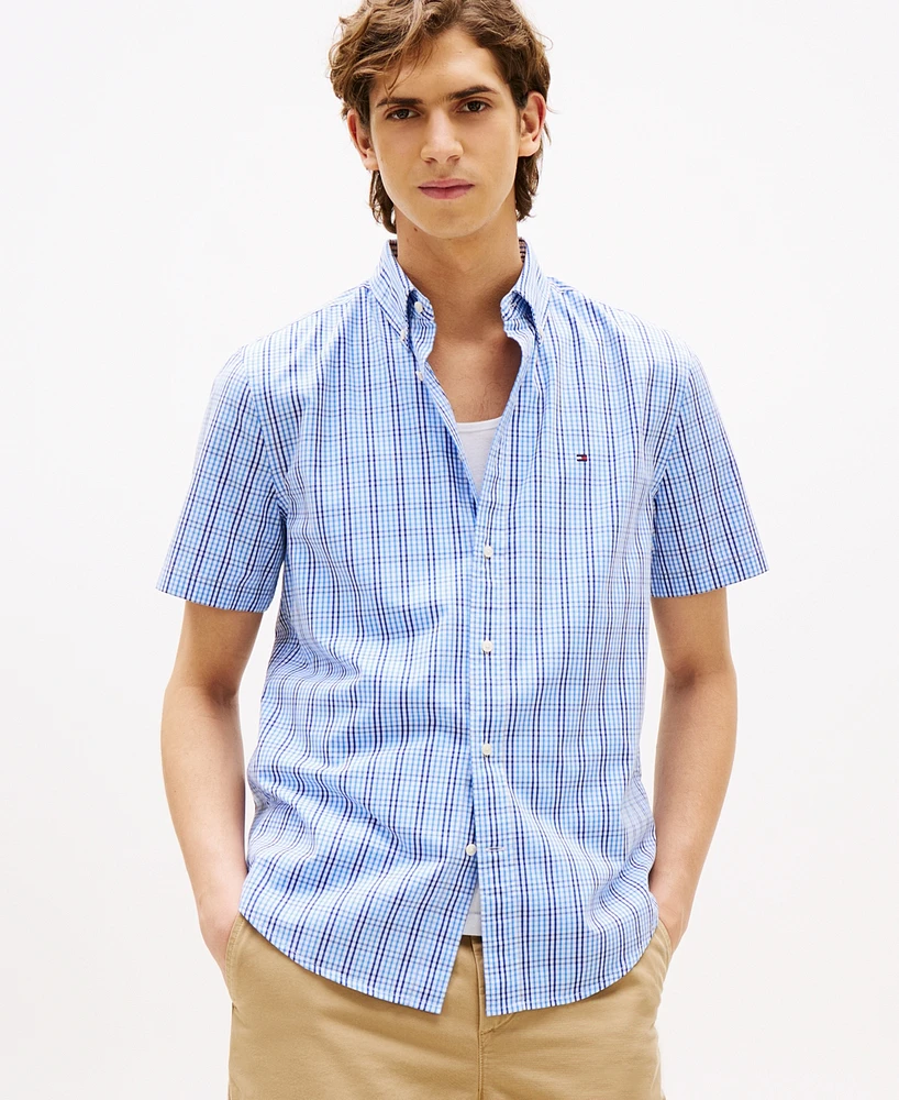 Tommy Hilfiger Men's Americana Tailored Relaxed-Fit Check Button-Down Shirt