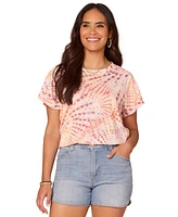 Democracy Petite Printed Short-Sleeve Scoop-Neck T-Shirt