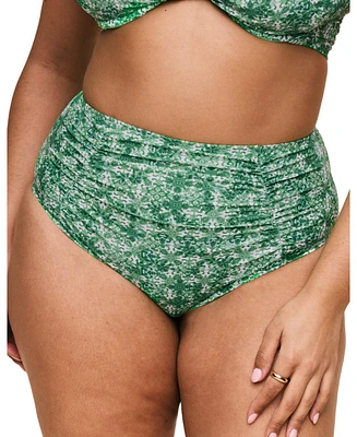 Adore Me Plus Size Pilar Swimwear High Waisted Bikini Bottom