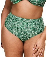 Adore Me Plus Size Pilar Swimwear High Waisted Bikini Bottom