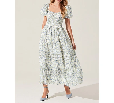 Astr the Label Women's Florentina Puff-Sleeve Maxi Dress