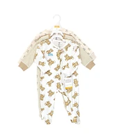 Hudson Baby Baby Boys Hudson Cotton Sleep and Play, Teddy Bears, Newborn