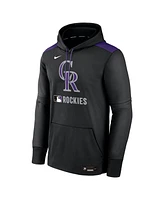 Nike Men's Black Colorado Rockies Authentic Collection Performance Pullover Hoodie