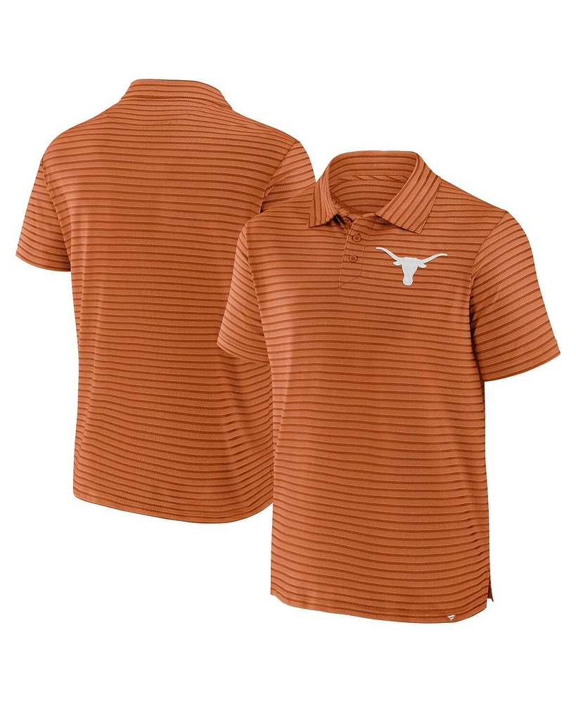 Fanatics Men's Texas Orange Texas Longhorns Victory Calls Stripe Polo Shirt