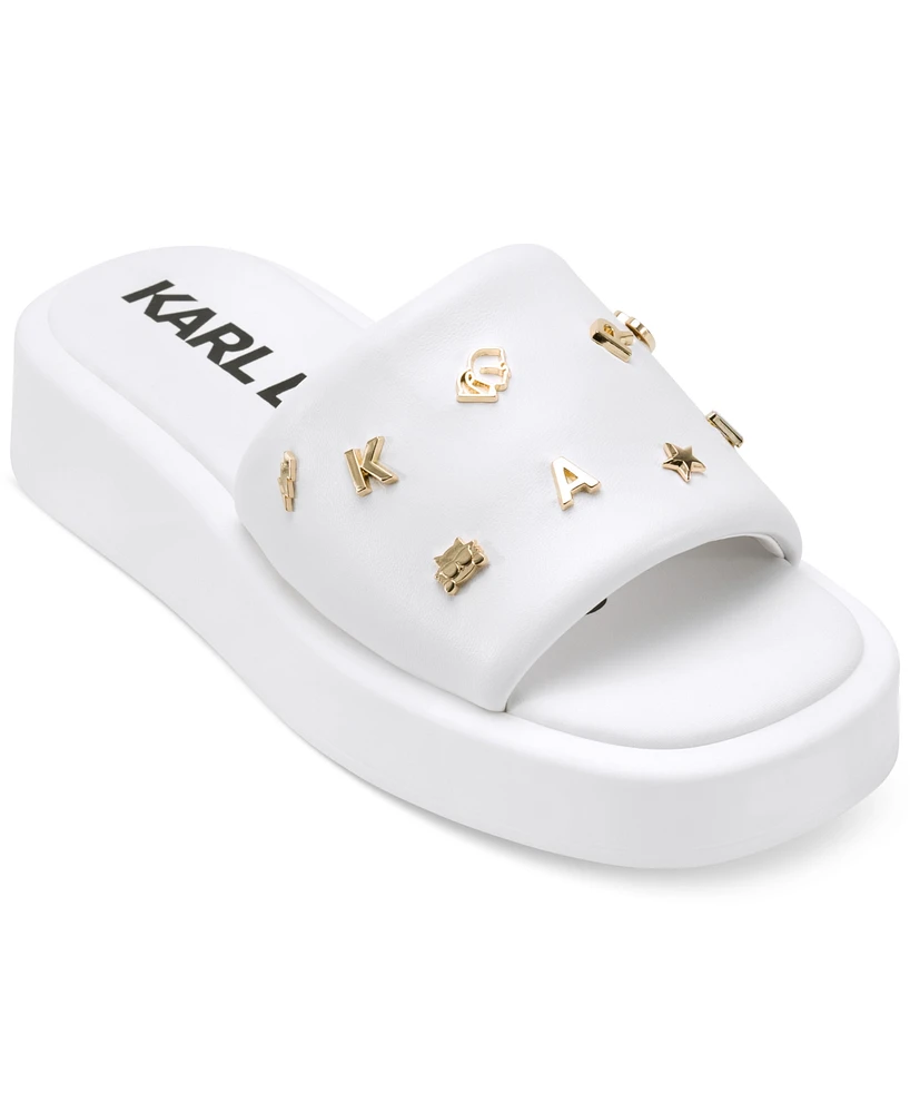 Karl Lagerfeld Paris Women's Opal Studded Sandals