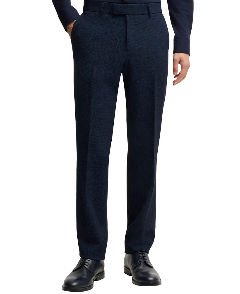 Boss by Hugo Men's 2 Piece Performance-Stretch Seersucker Suit
