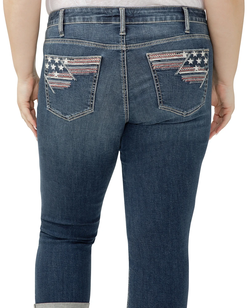 Silver Jeans Co. Plus Suki Mid Rise Curvy Fit Capri