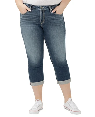 Silver Jeans Co. Plus Suki Mid Rise Curvy Fit Capri