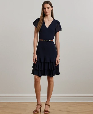 Lauren Ralph Lauren Women's Georgette Drop-Waist Dress