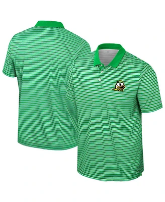 Colosseum Men's Green Oregon Ducks Striped Polo Shirt