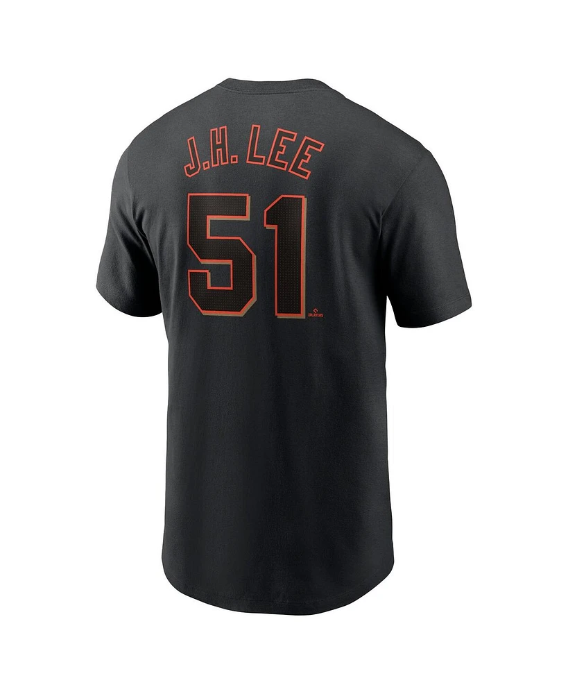 Nike Men's Jung Hoo Lee Black San Francisco Giants Fuse Name Number T-Shirt