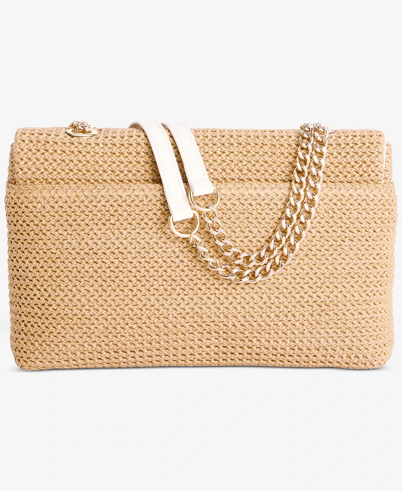 I.n.c. International Concepts Ajae Straw Overlay Shoulder Bag, Exclusively at Macy's