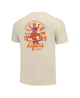 Image One Men's Cream Clemson Tigers Comfort Colors Mascot Overlay T-Shirt