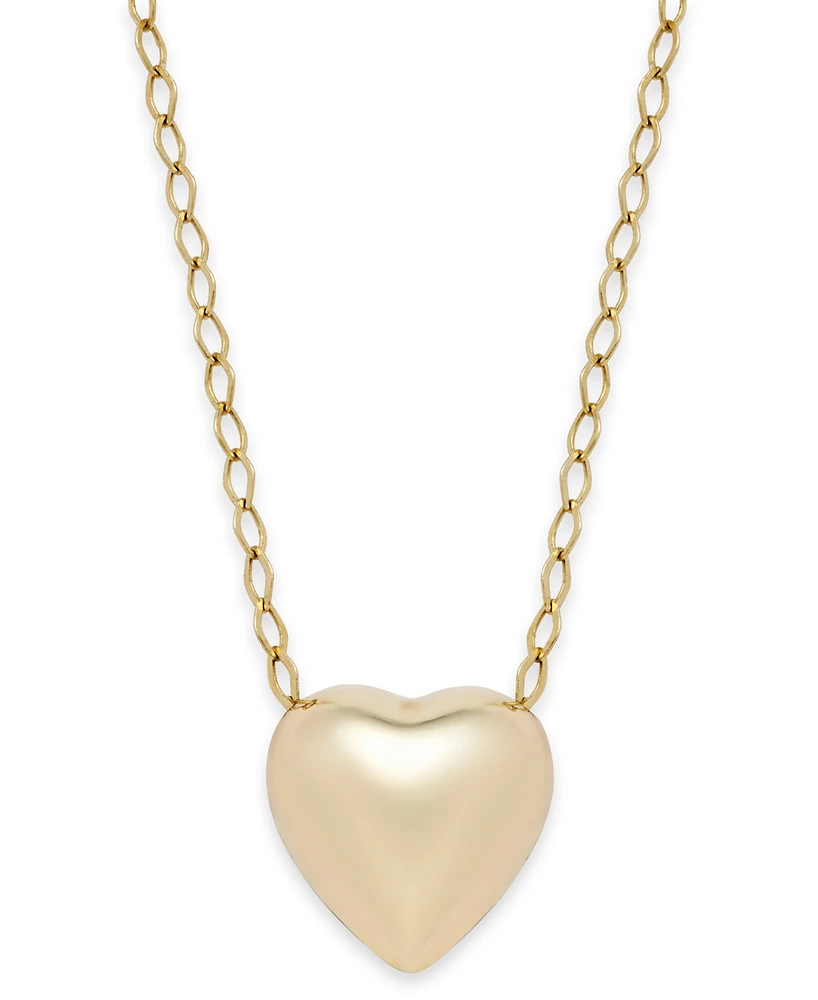 Polished Heart Pendant Necklace in 10k Gold