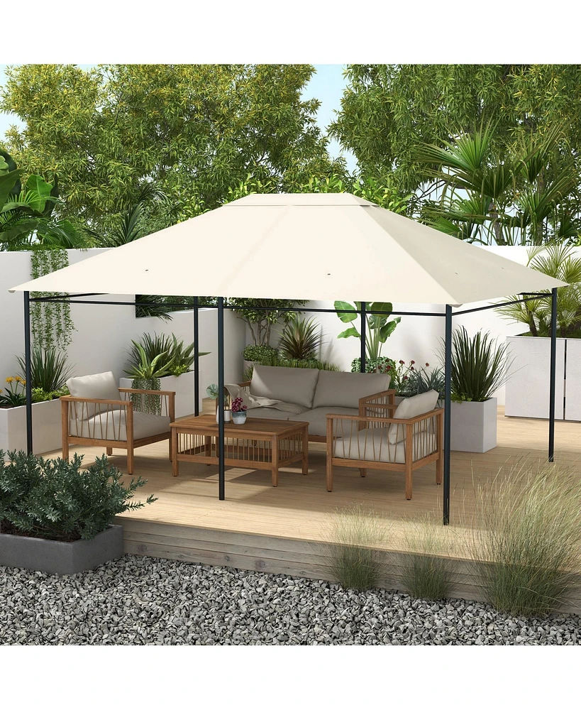 Outsunny 10' x 13' Gazebo Canopy Replacement Roof for 84C-116, Light